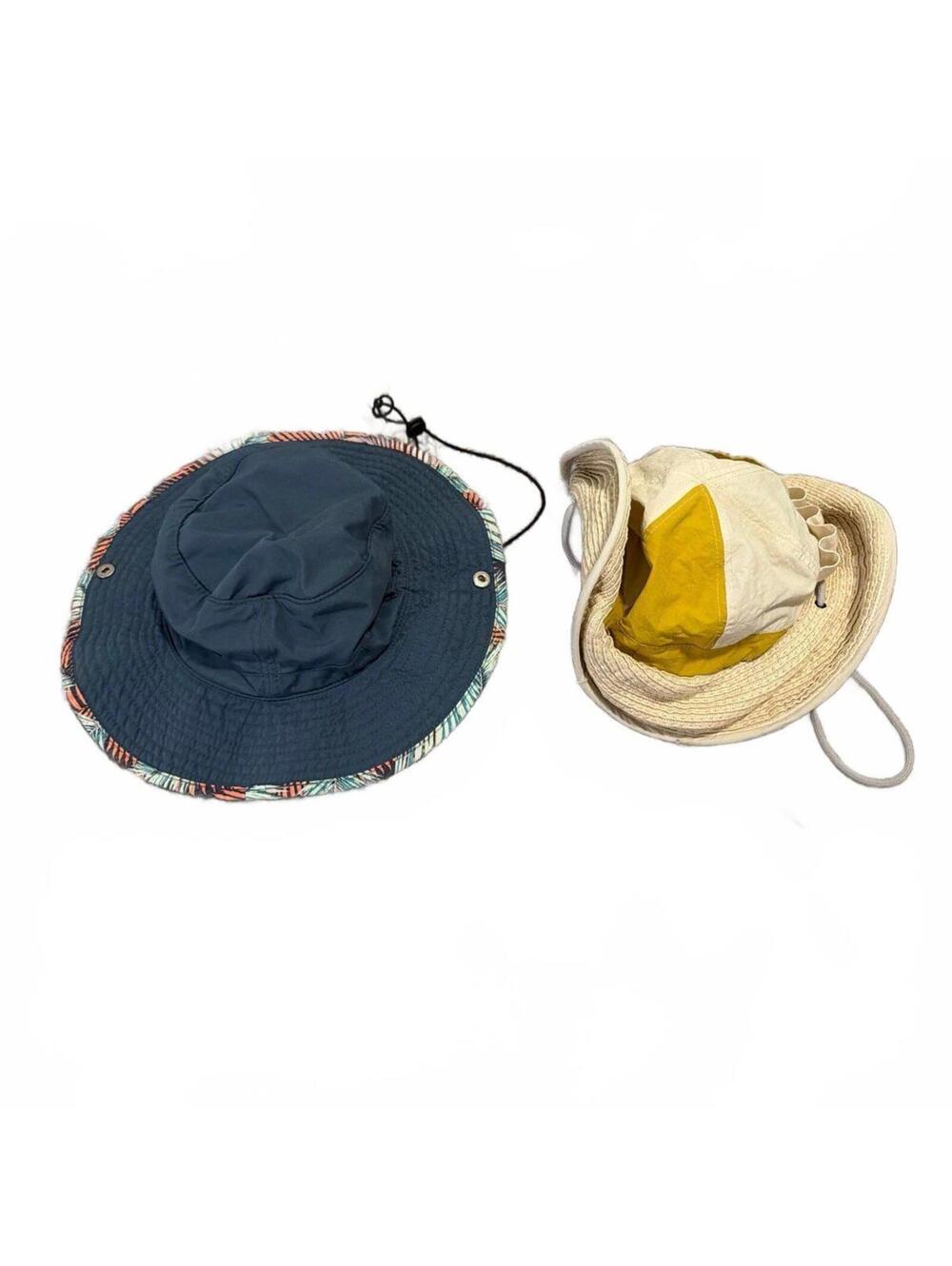 Blue and Beige Outdoor Bucket Hats - Casual Sun Hats